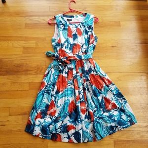 Talbots petite fit and flare summer dress.